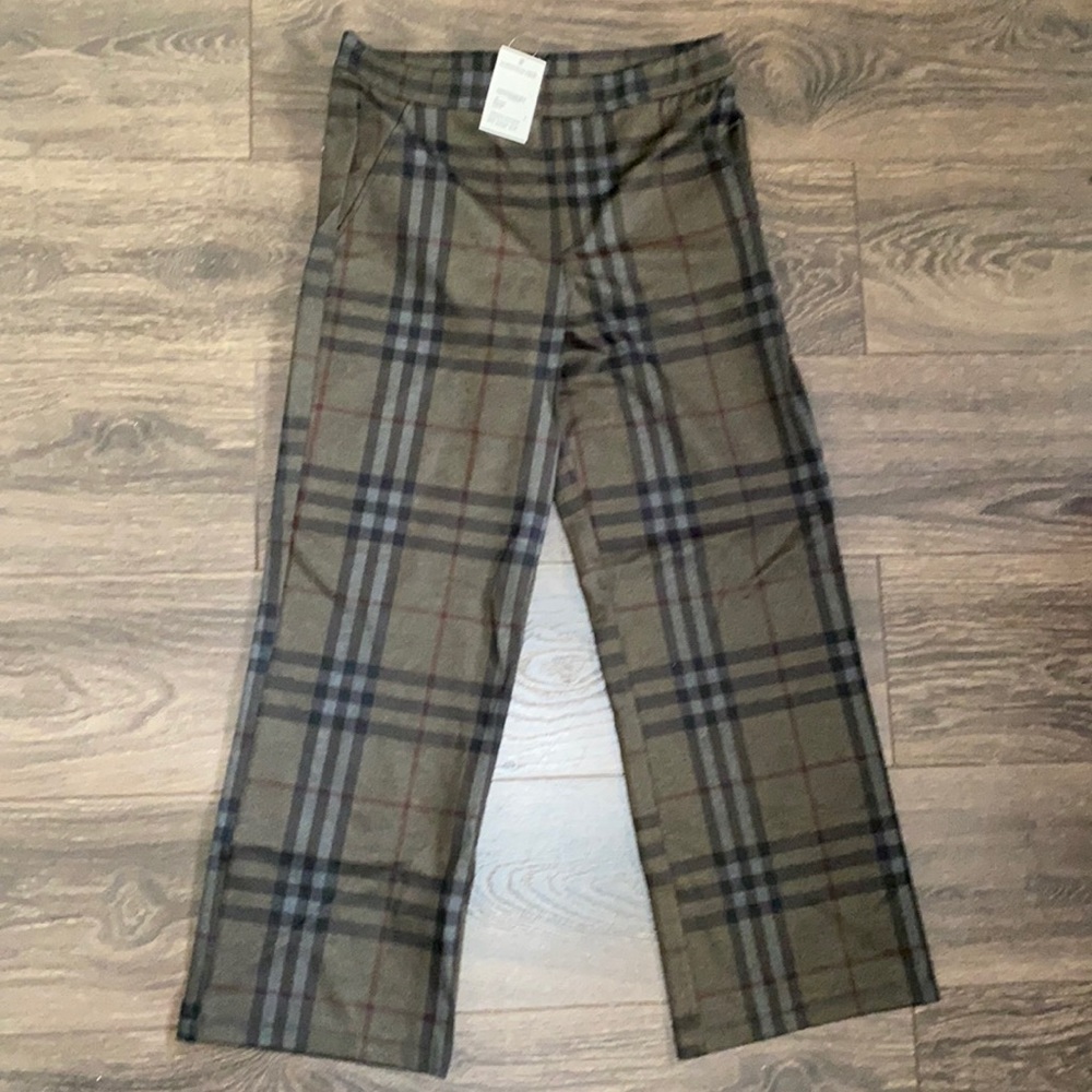 Dark plaid pants